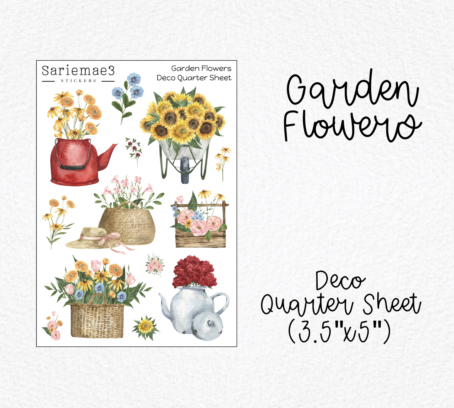 Garden Flowers Deco Quarter Sheet