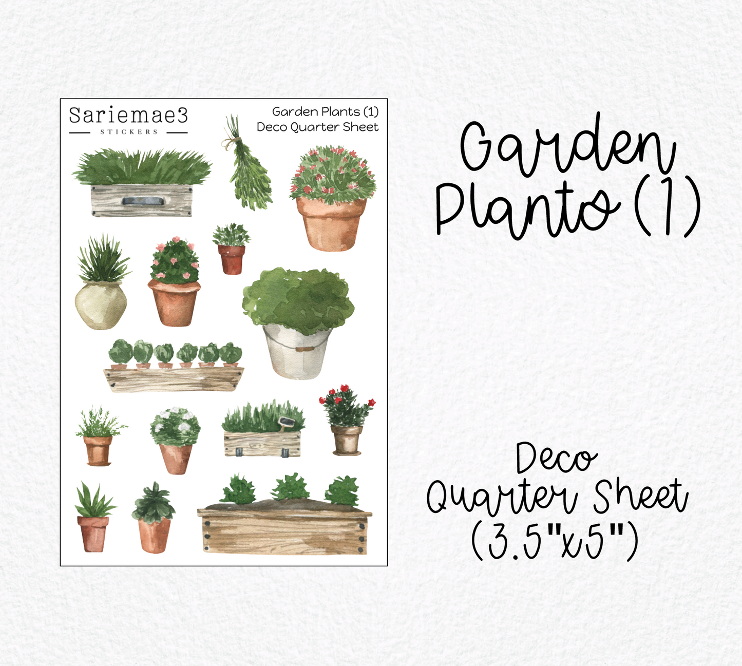Garden Plants (1) Deco Quarter Sheet
