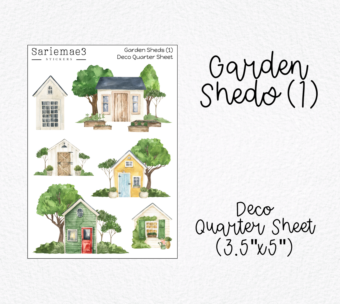 Garden Sheds (1) Deco Quarter Sheet