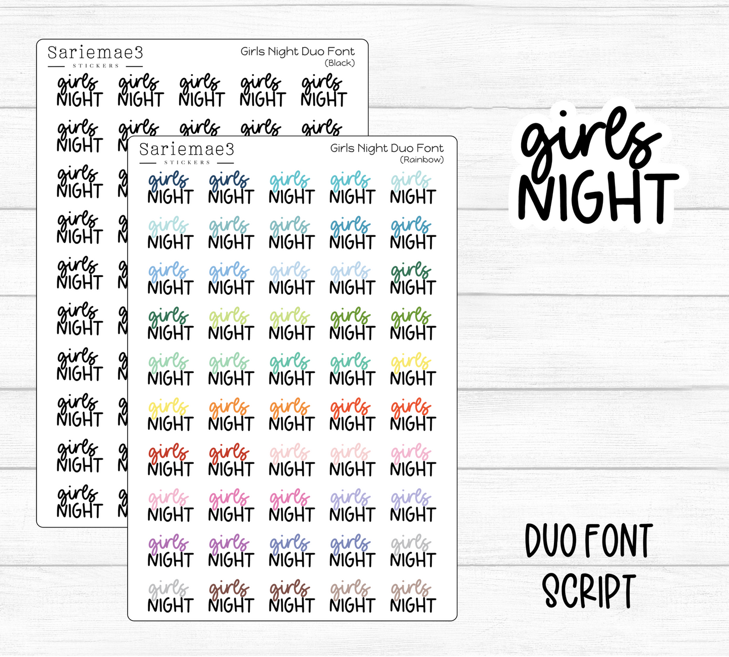Girls Night (Duo Font)