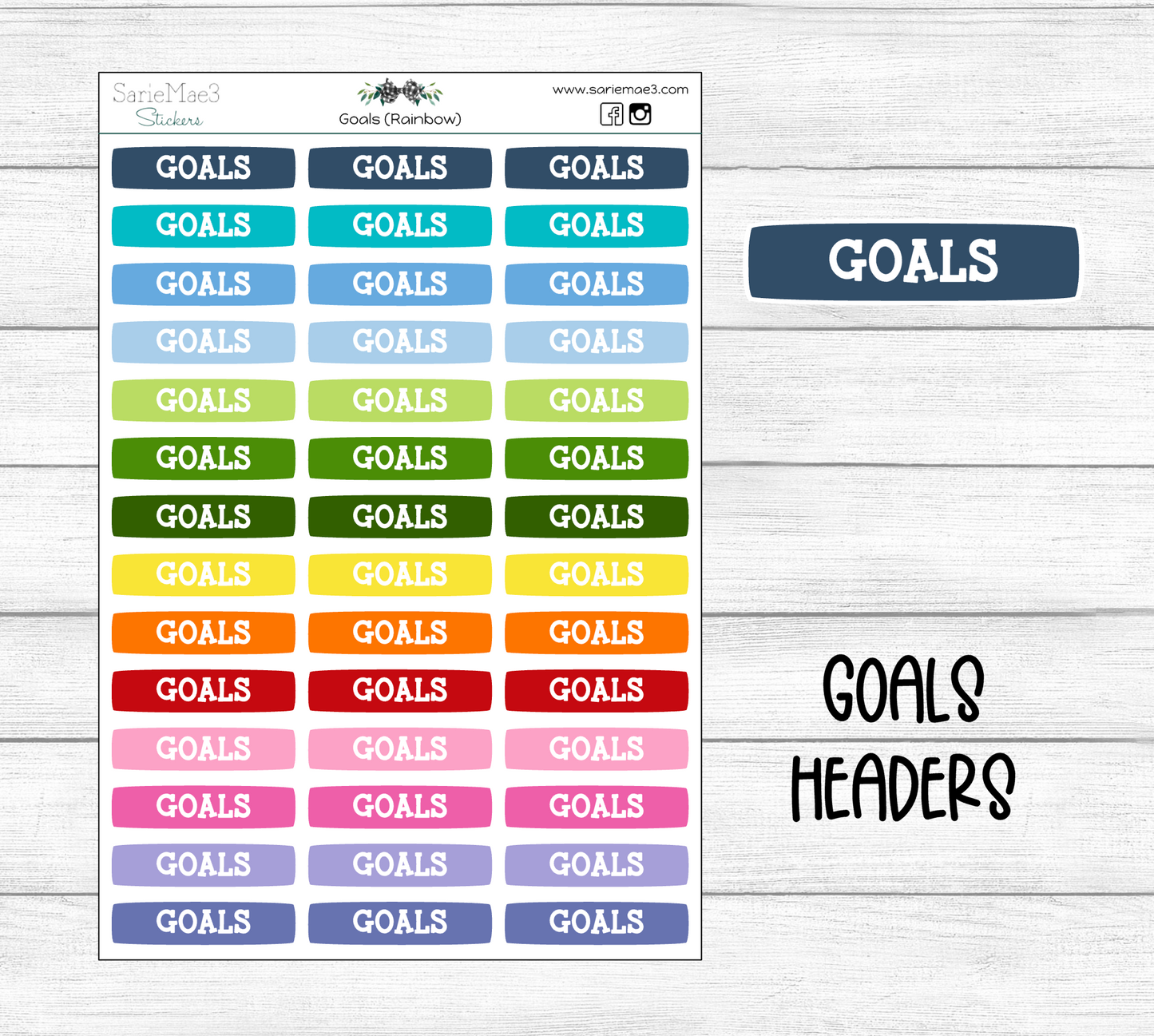 Goals Rainbow Header