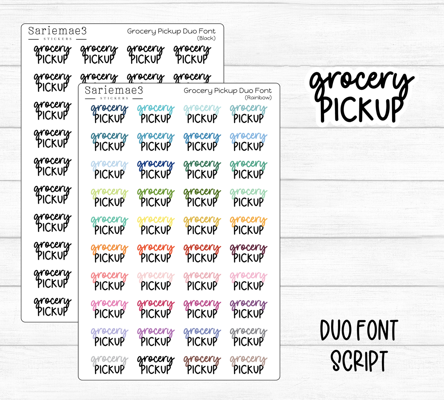 Grocery Pickup (Duo Font)