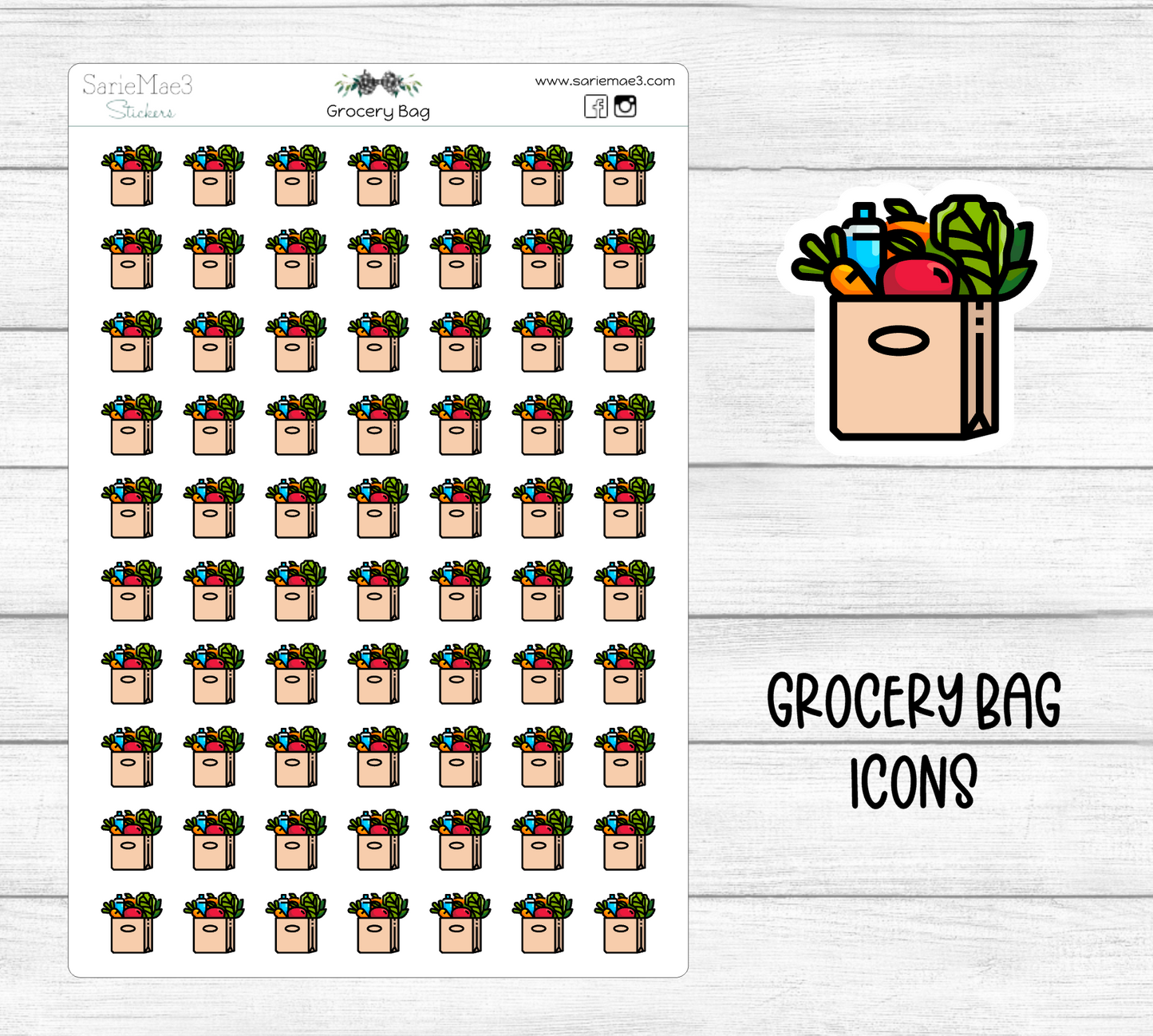 Grocery Bag Icons