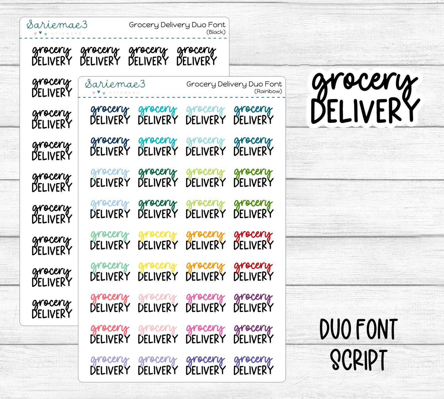 Grocery Delivery (Duo Font)