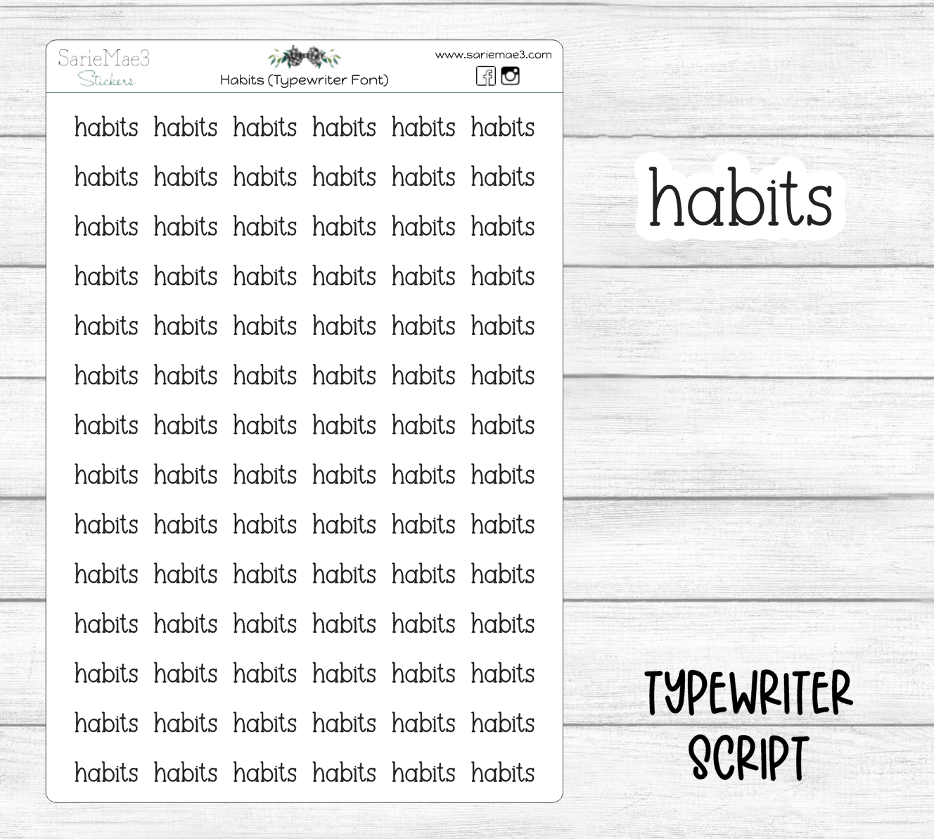 Habits (Typewriter)