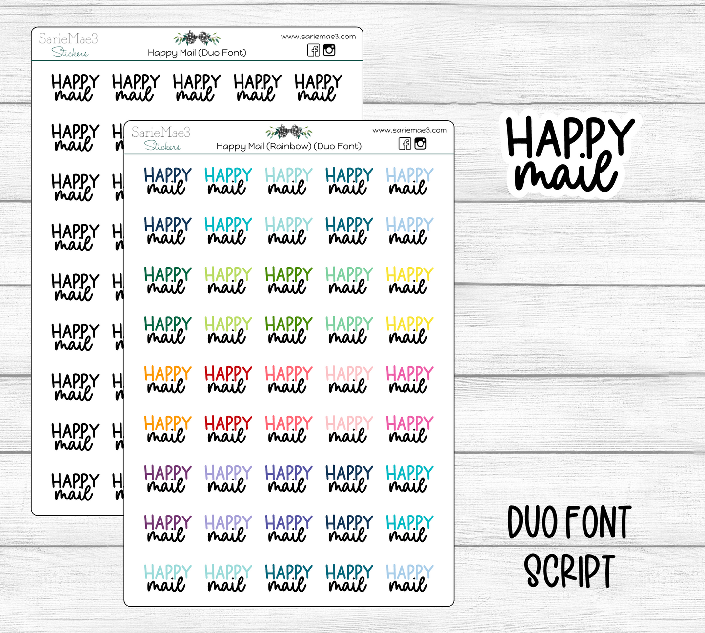 Happy Mail (Duo Font)