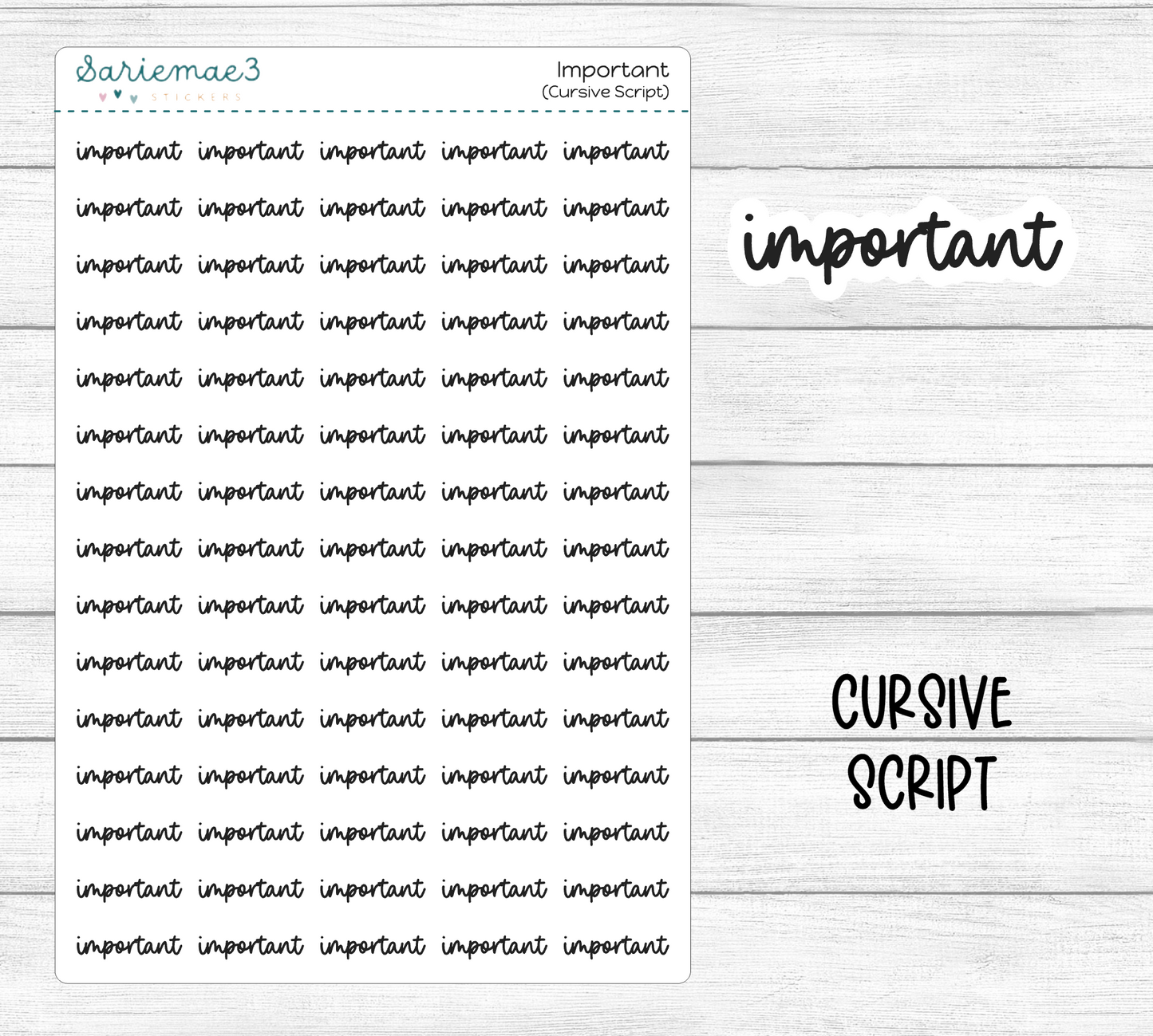 Important (Cursive)