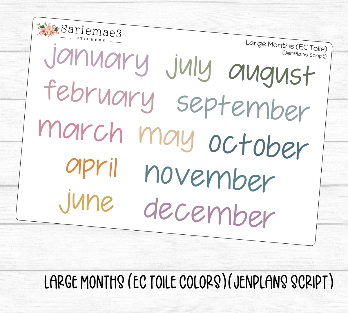 Large Months (EC Toile)(JenPlans)