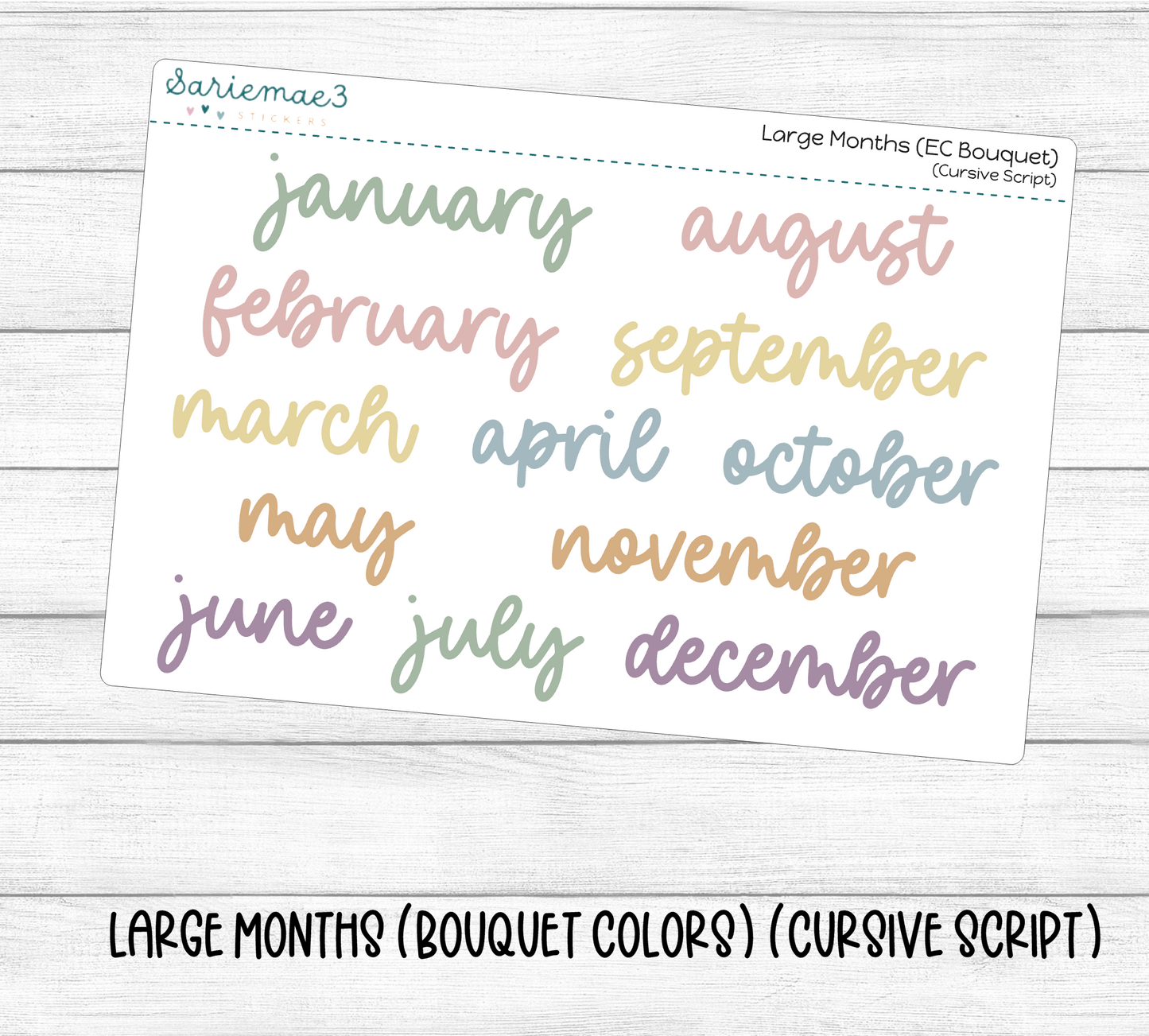 Large Months (EC Bouquet) (Cursive)
