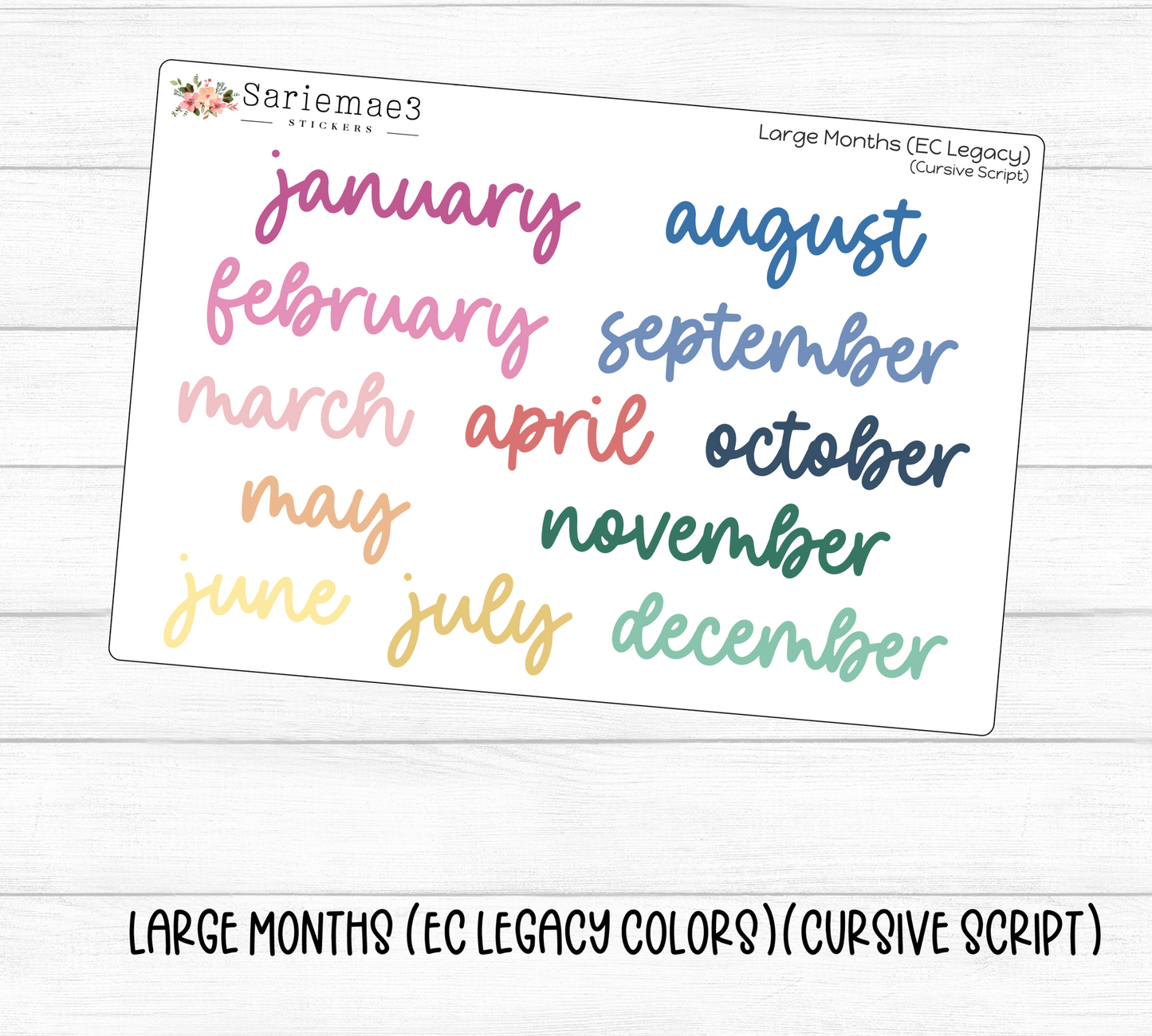 Large Months (EC Legacy)(Cursive)