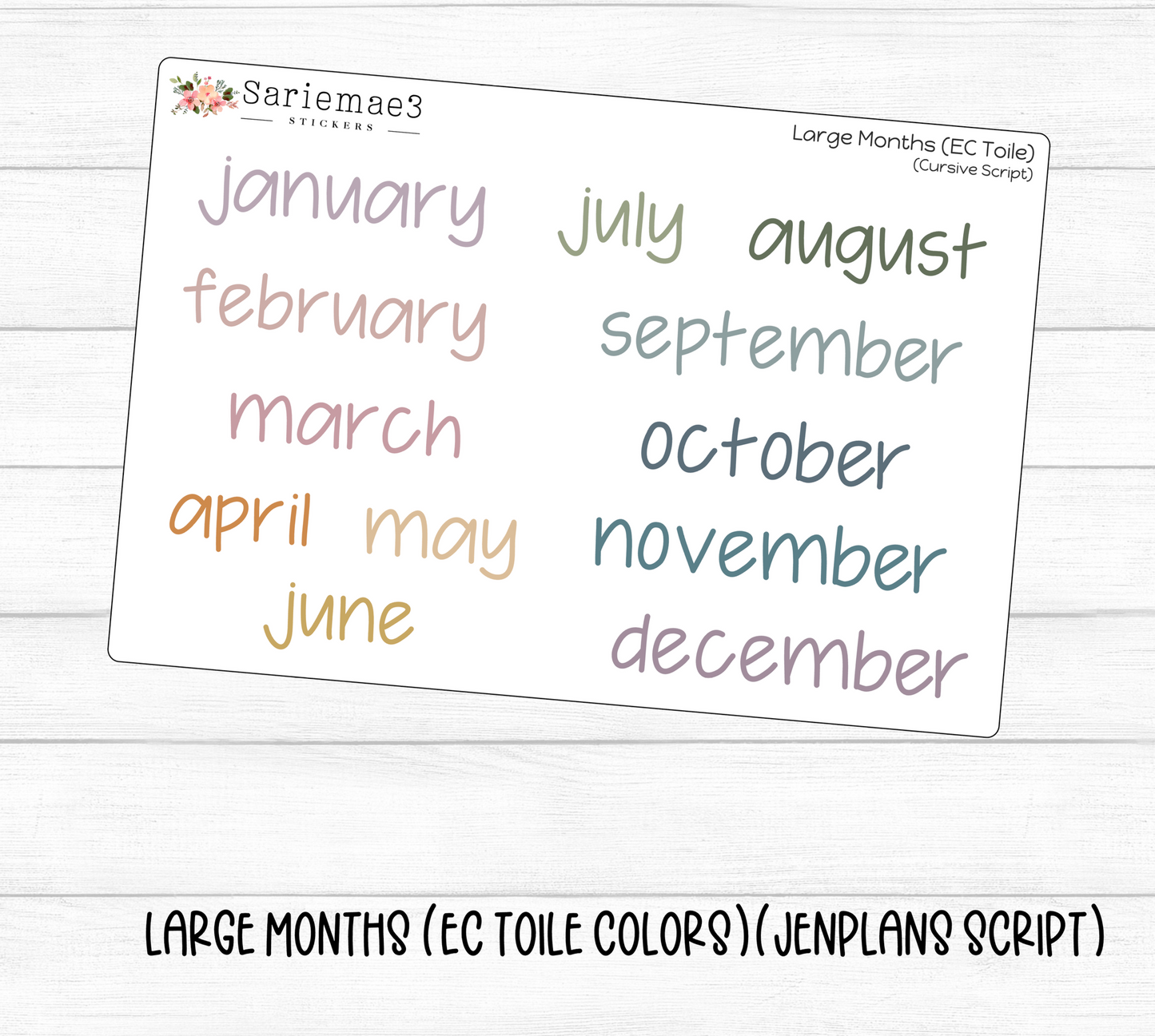 Large Months (EC Toile)(JenPlans)