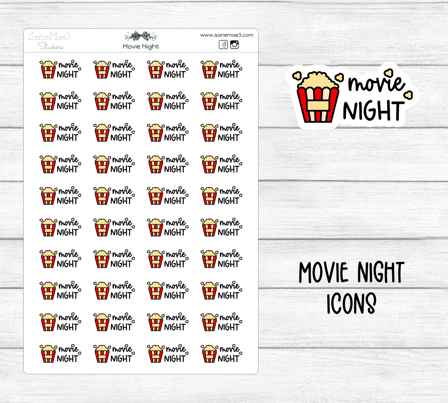 Movie Night Icons