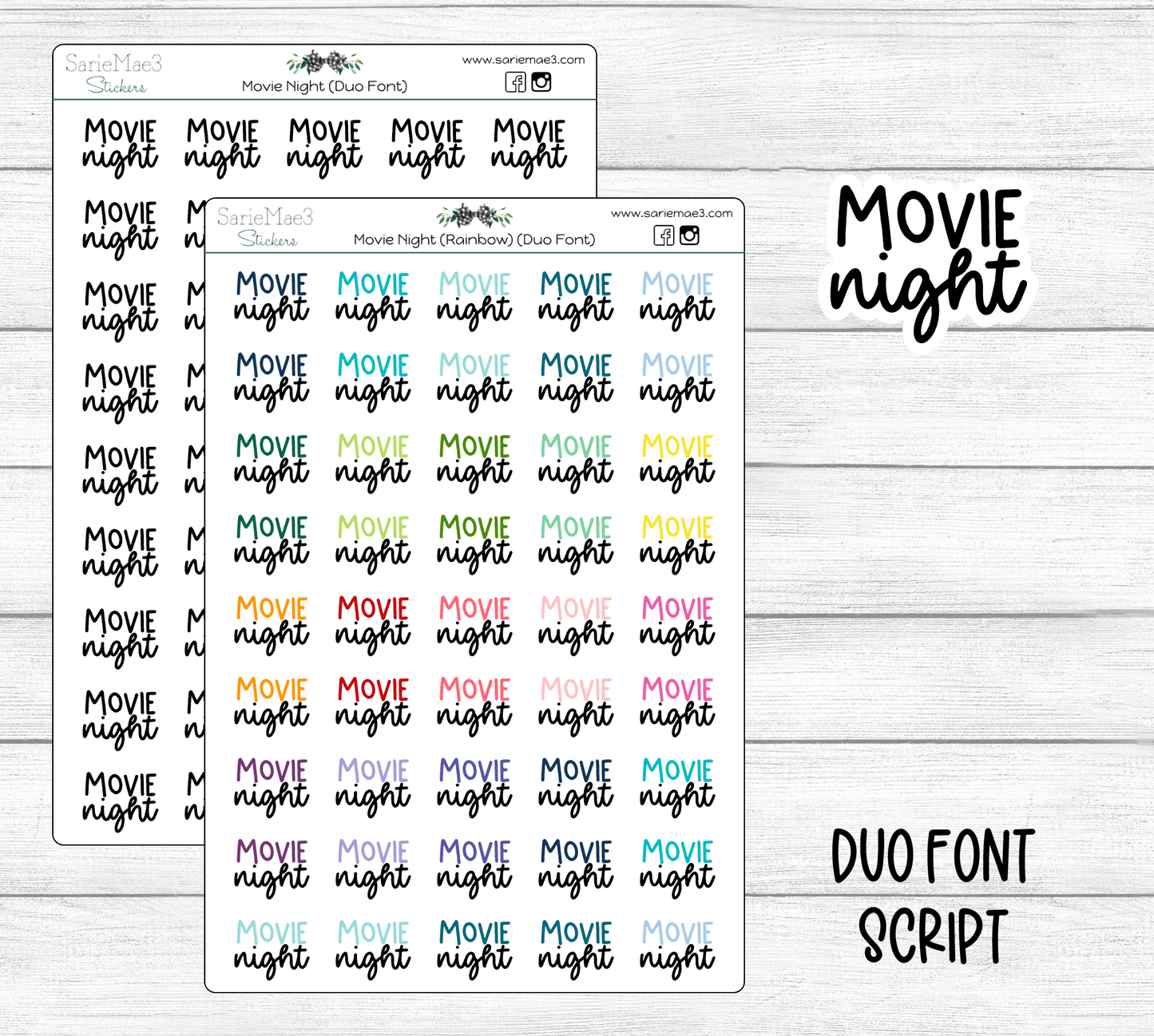 Movie Night (Duo Font)