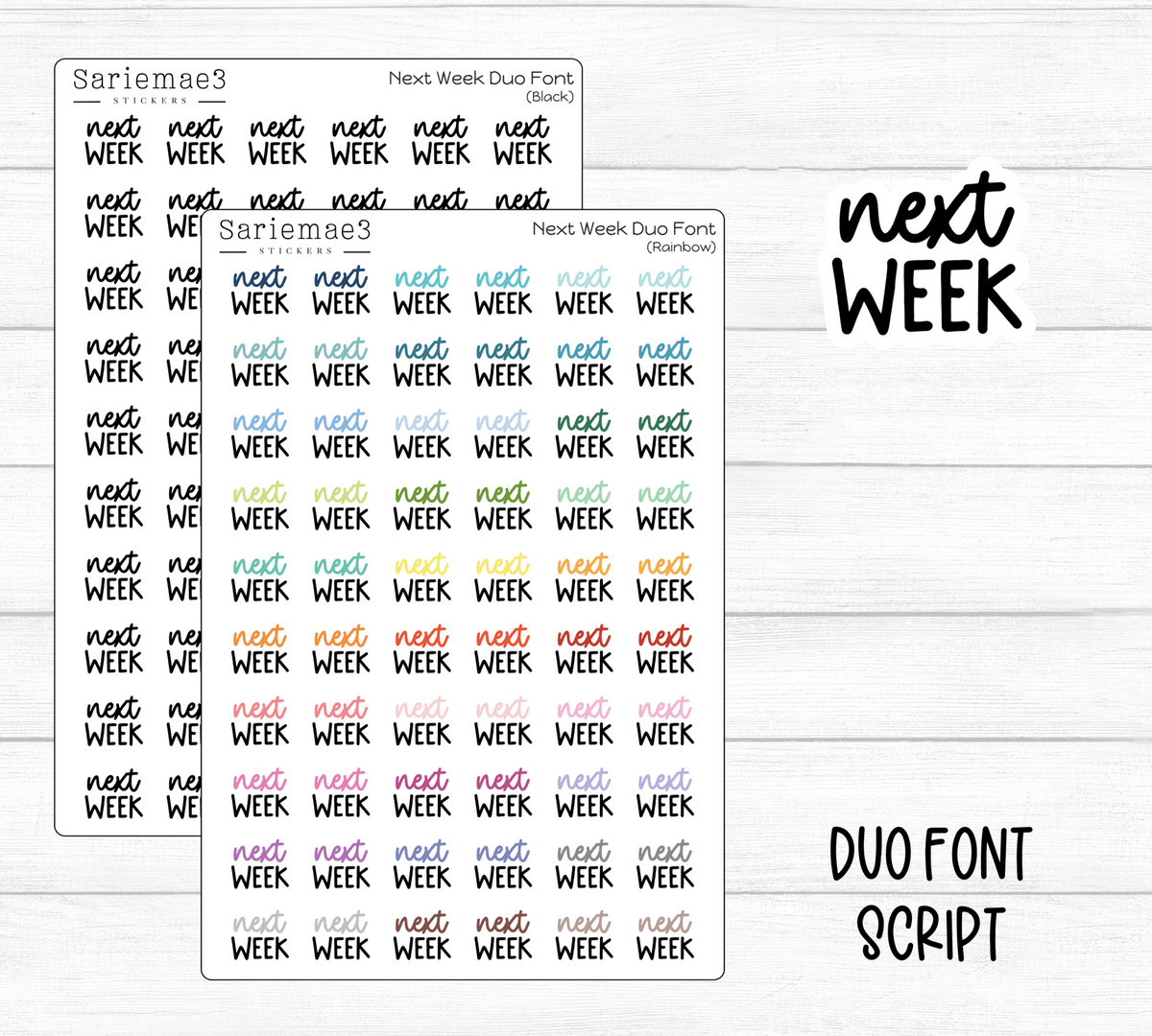 Next Week (Duo Font)