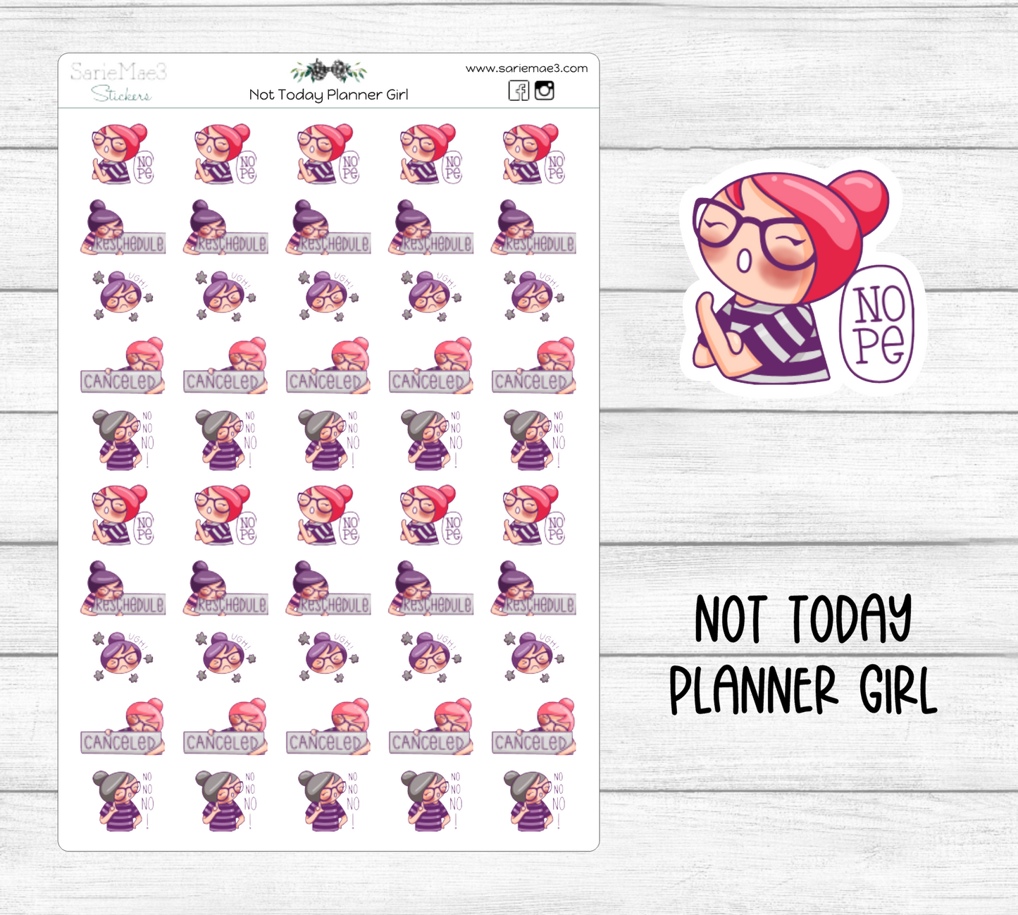 Not Today (Planner Girl)