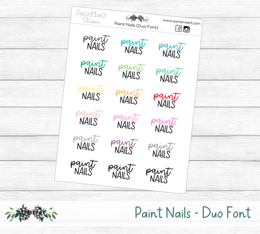 Paint Nails (Duo Font)