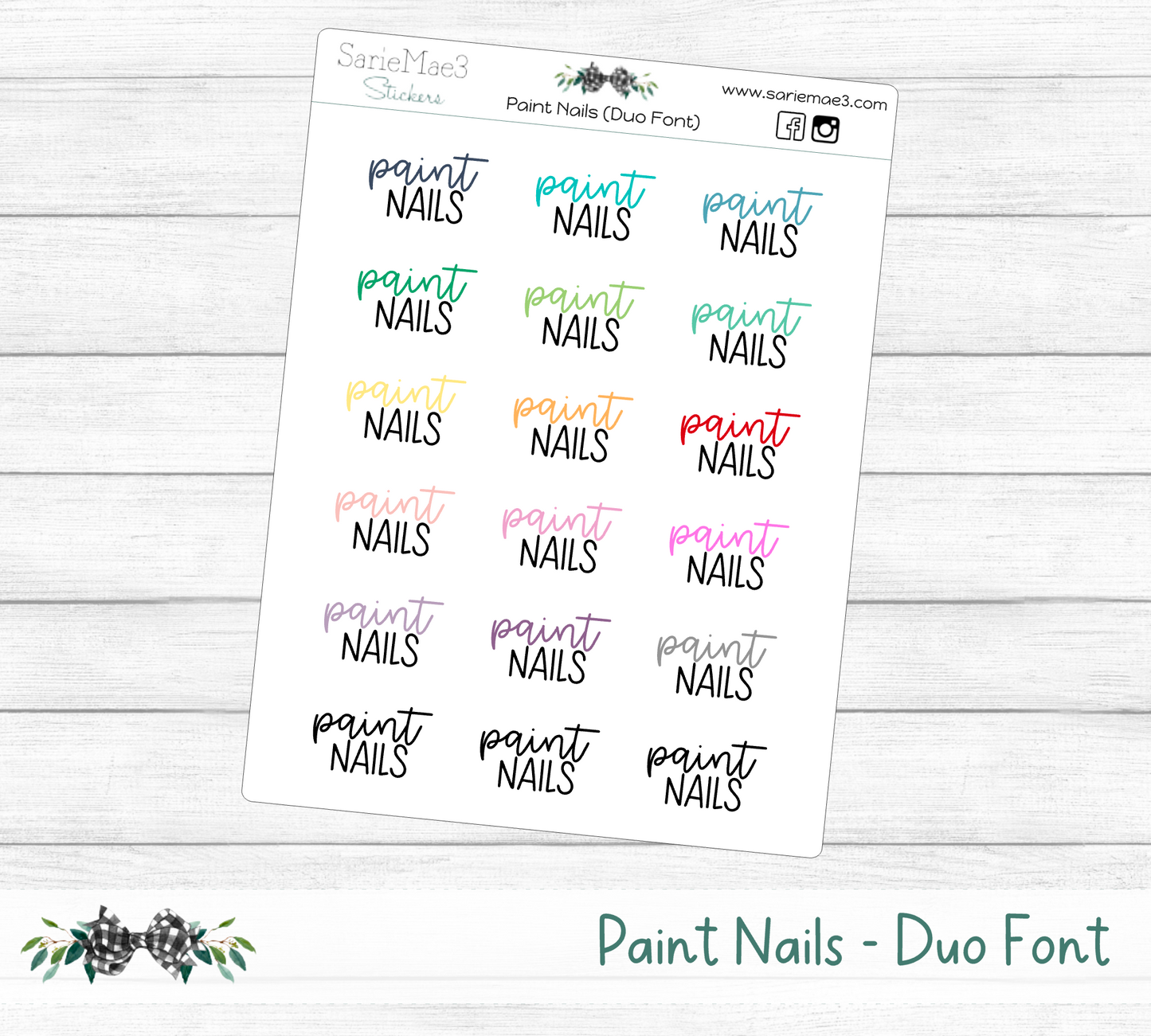 Paint Nails (Duo Font)