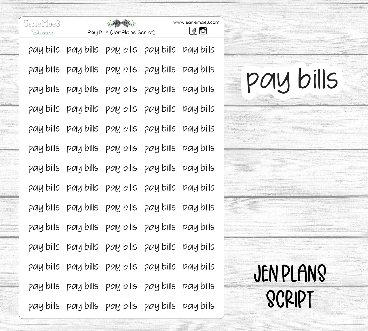 Pay Bills (JenPlans)
