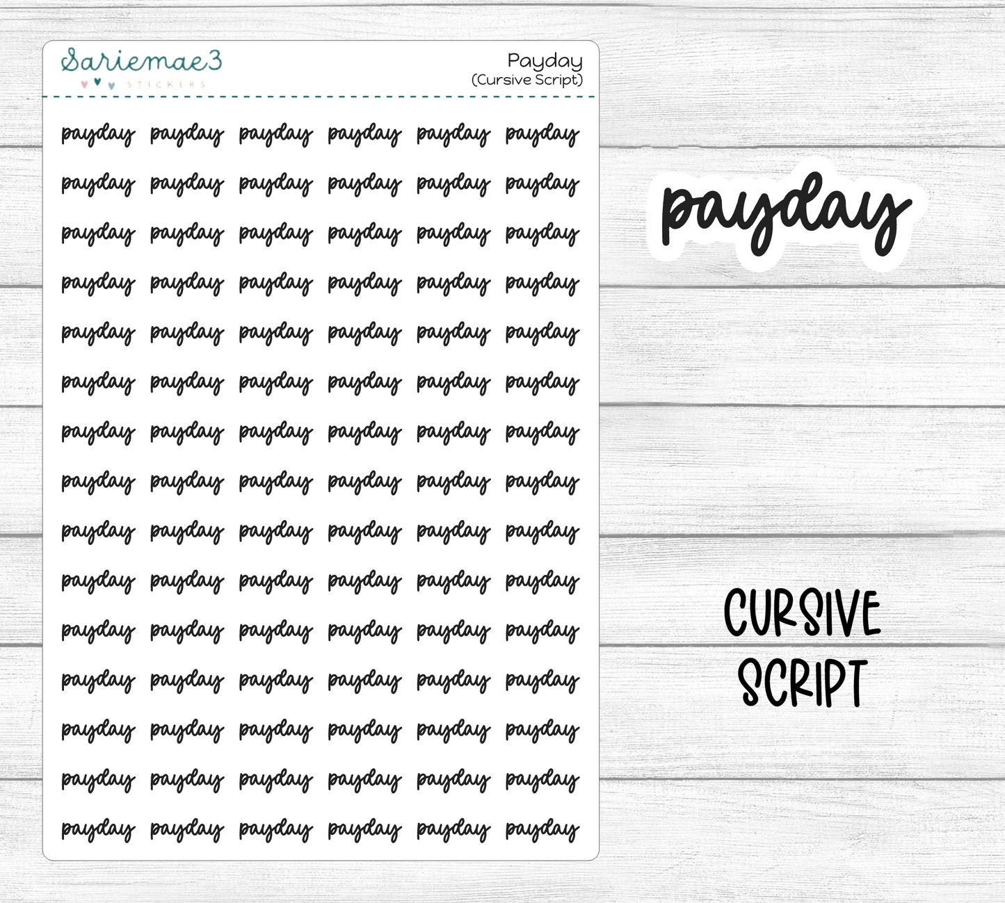 Payday (Cursive)