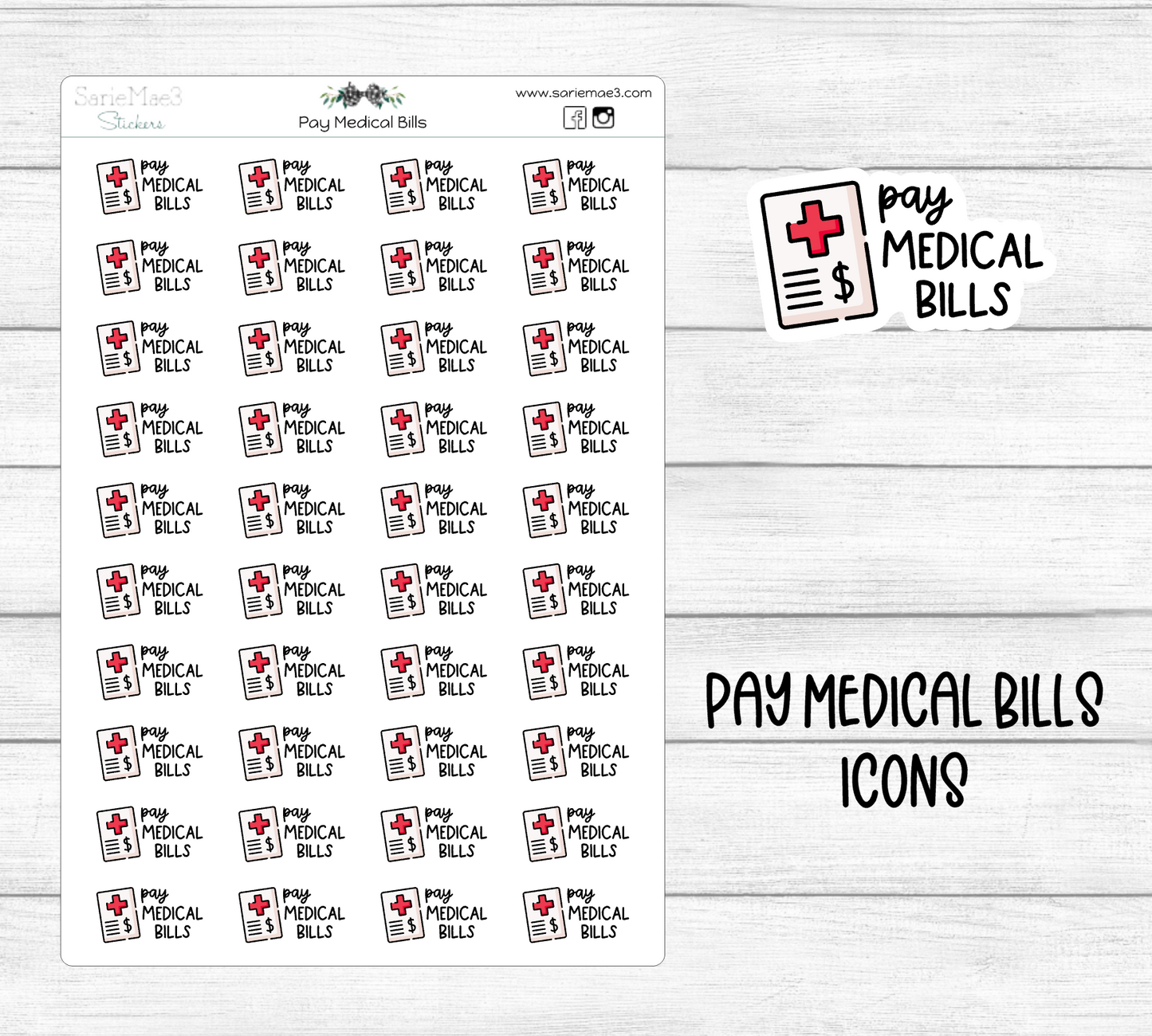 Pay Medical Bills Icons