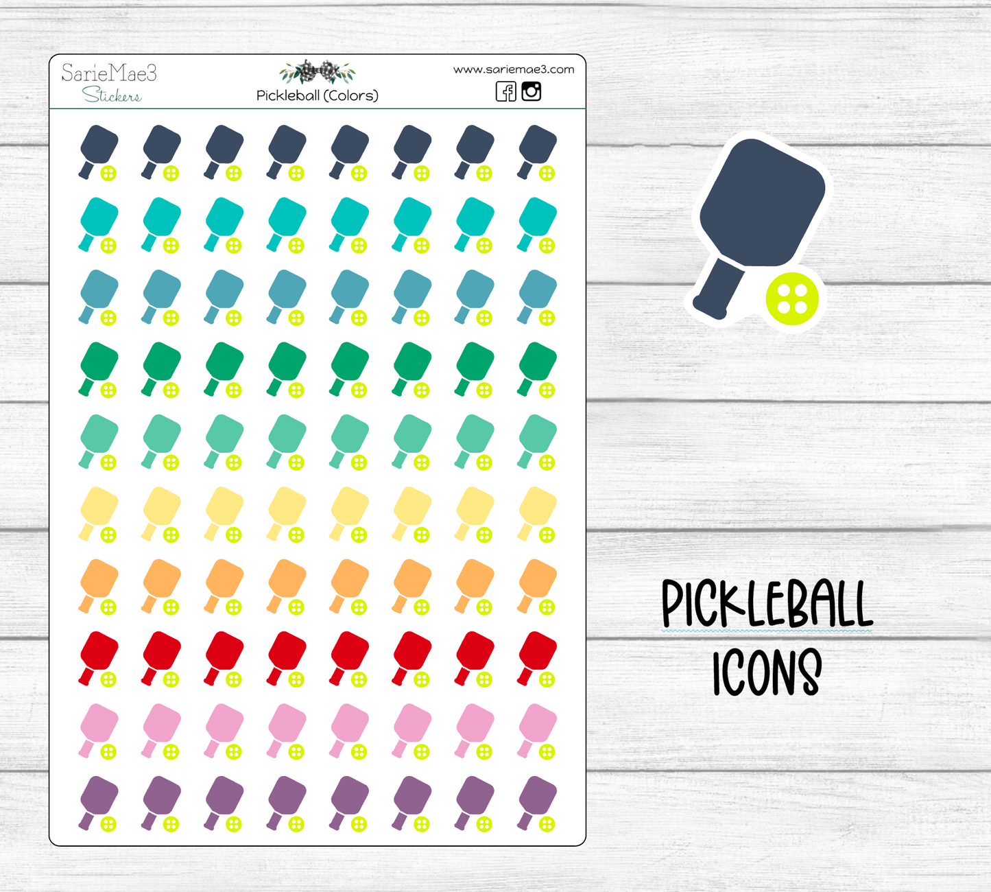 Pickleball Icons