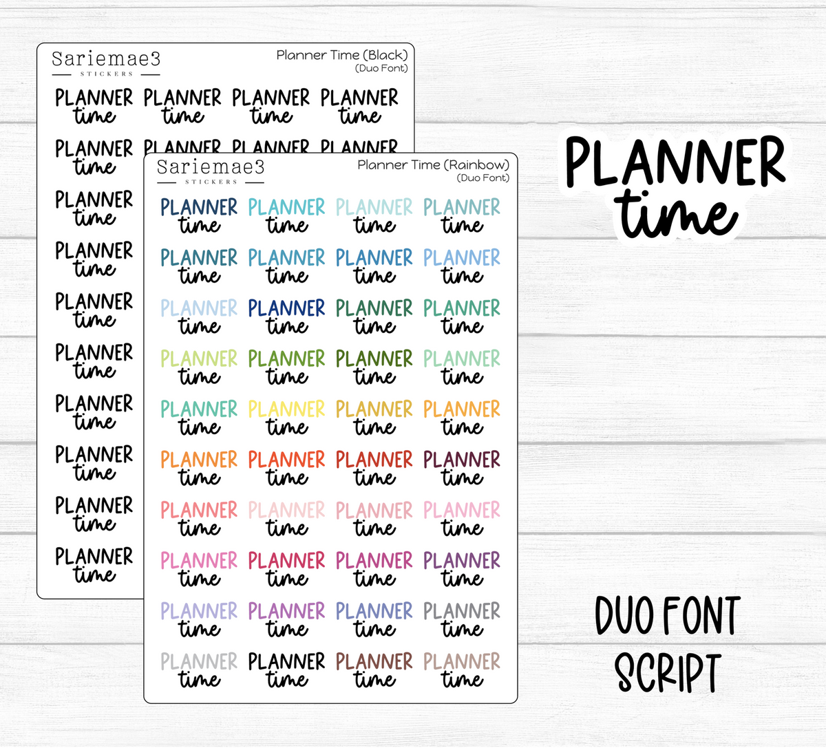 Planner Time (Duo Font)