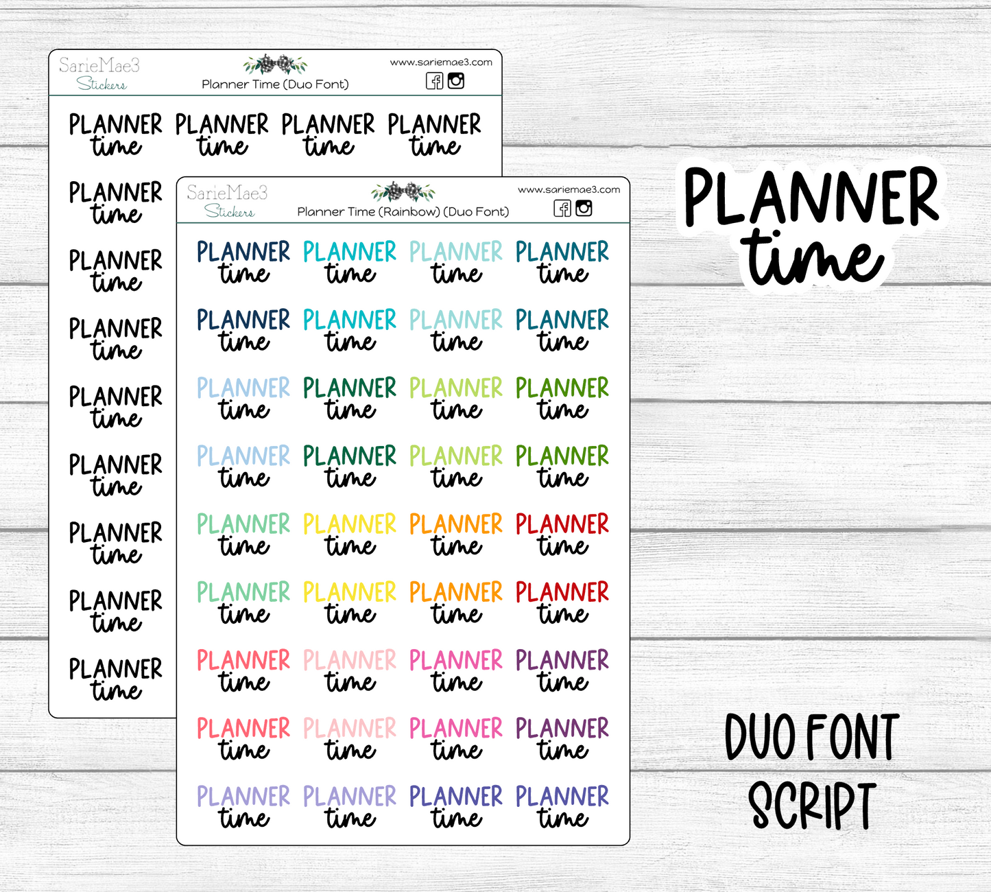 Planner Time (Duo Font)