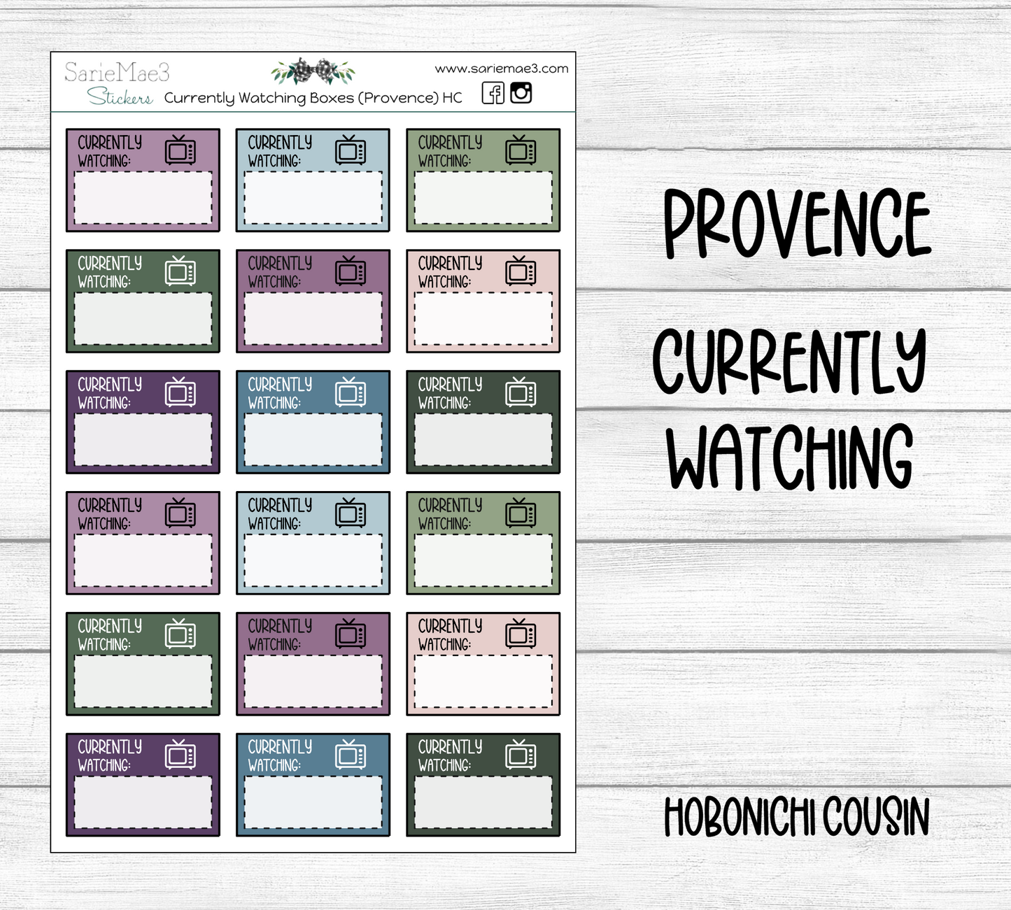 Currently Watching Boxes (Provence) Hobo Cousin