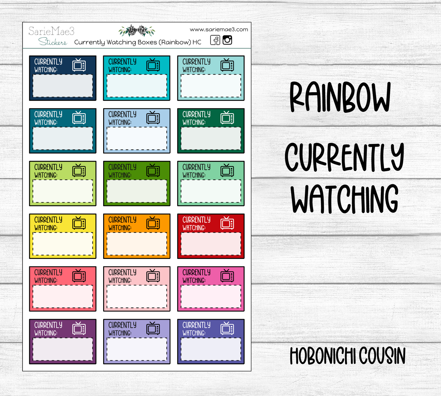 Currently Watching Boxes (Rainbow) Hobo Cousin