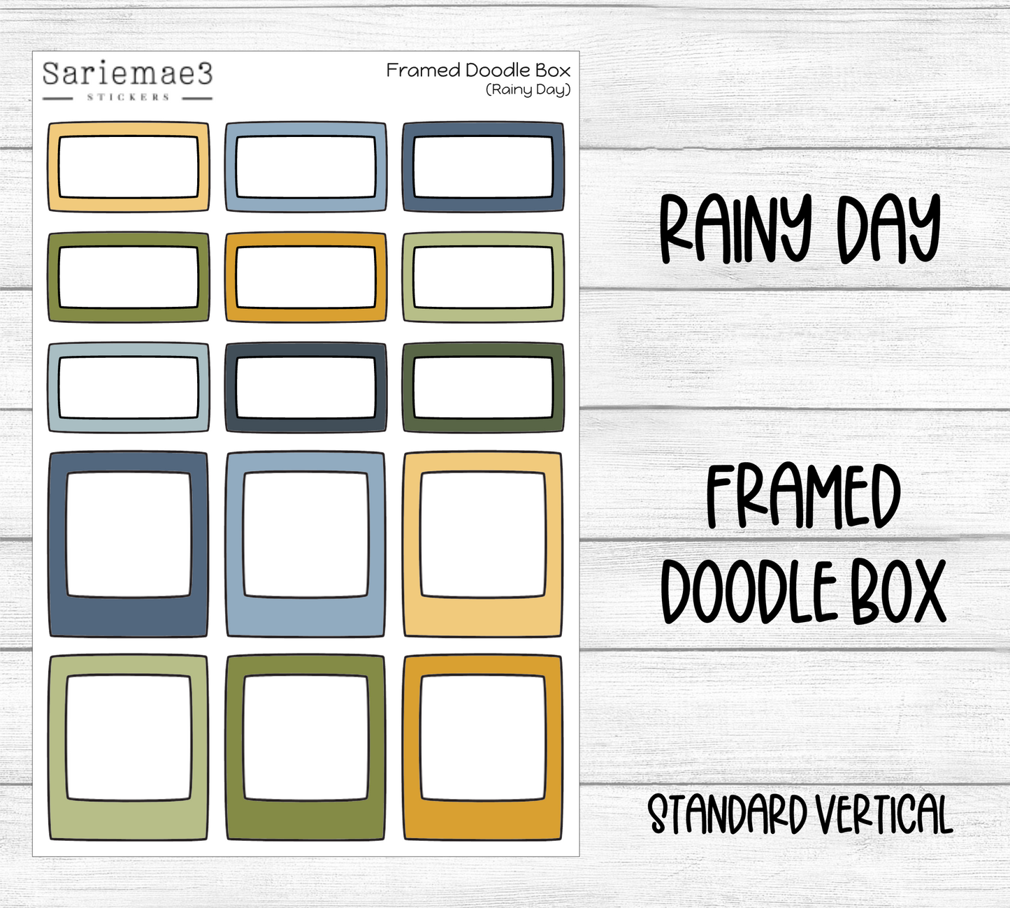 Framed Doodle Box (Rainy Day)