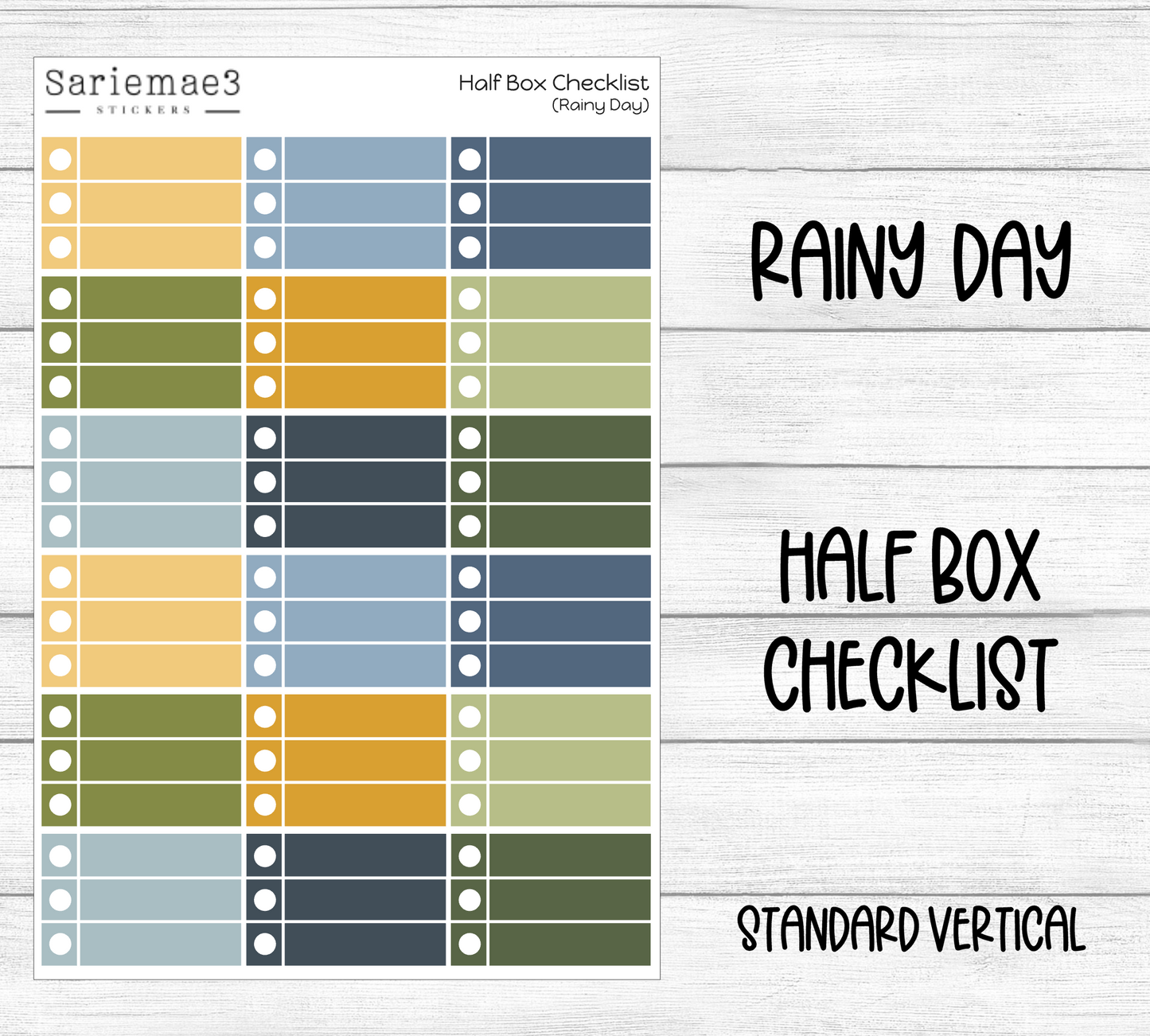 Half Box Checklists (Rainy Day)