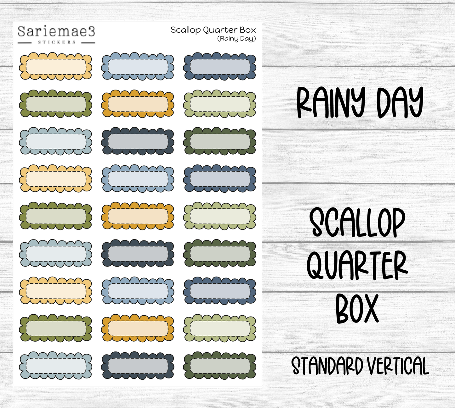Scalloped Quarter Boxes (Rainy Day)