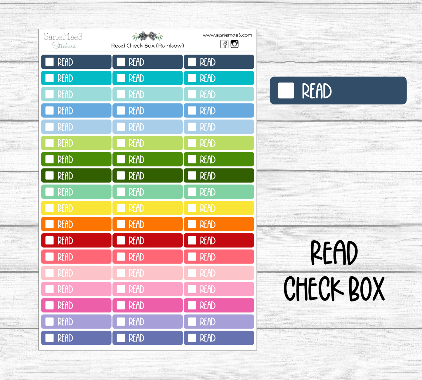 Read Rainbow Check Box