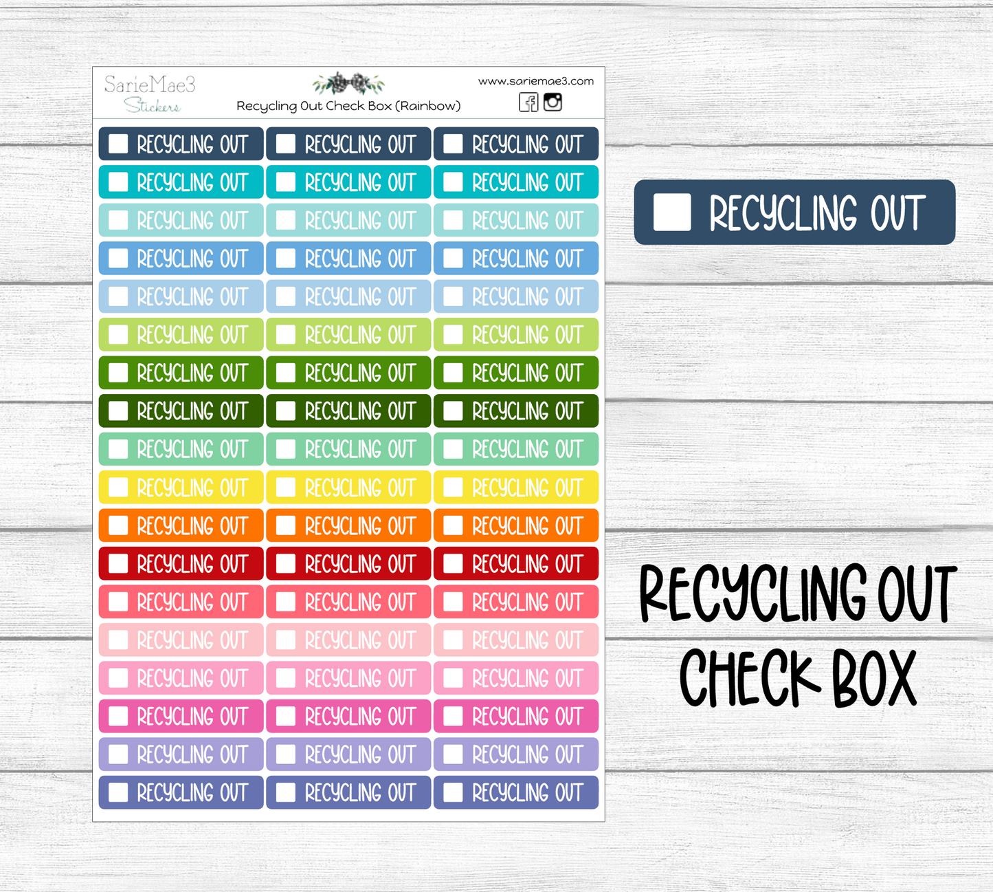 Recycling Out Rainbow Check Box