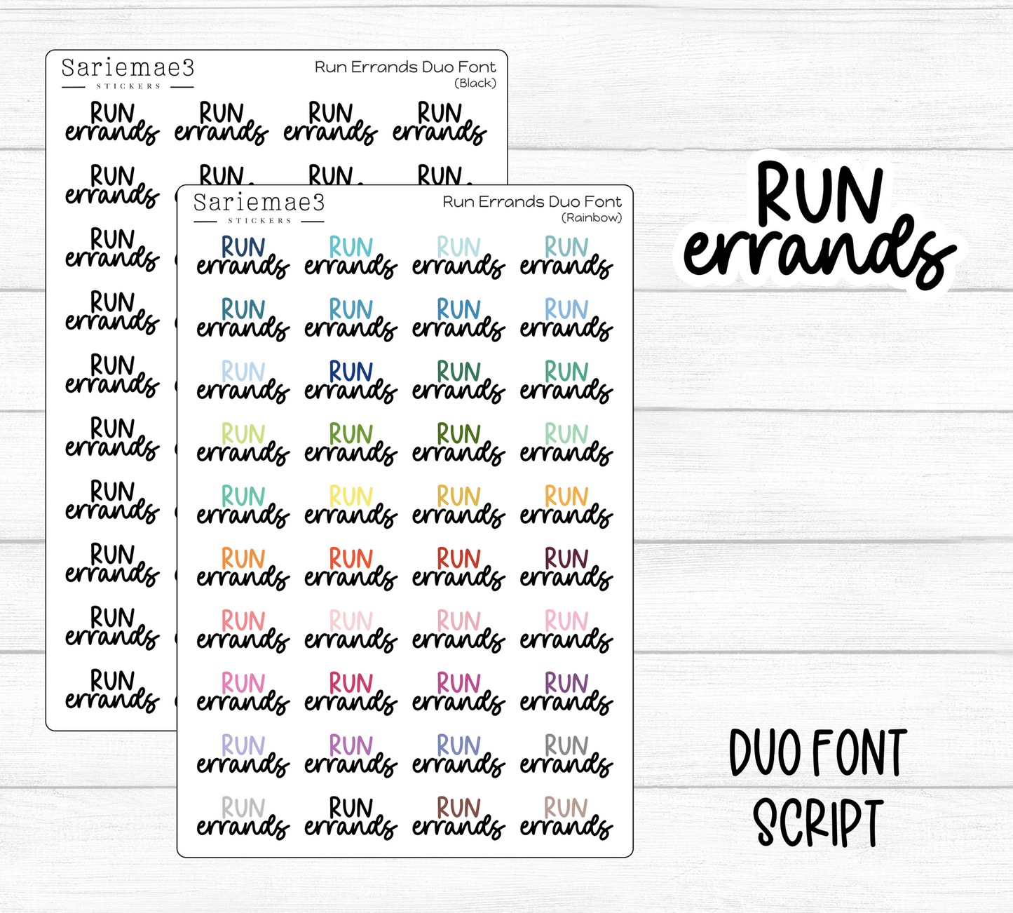 Run Errands (Duo Font)