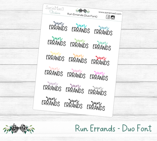 Run Errands (Duo Font)