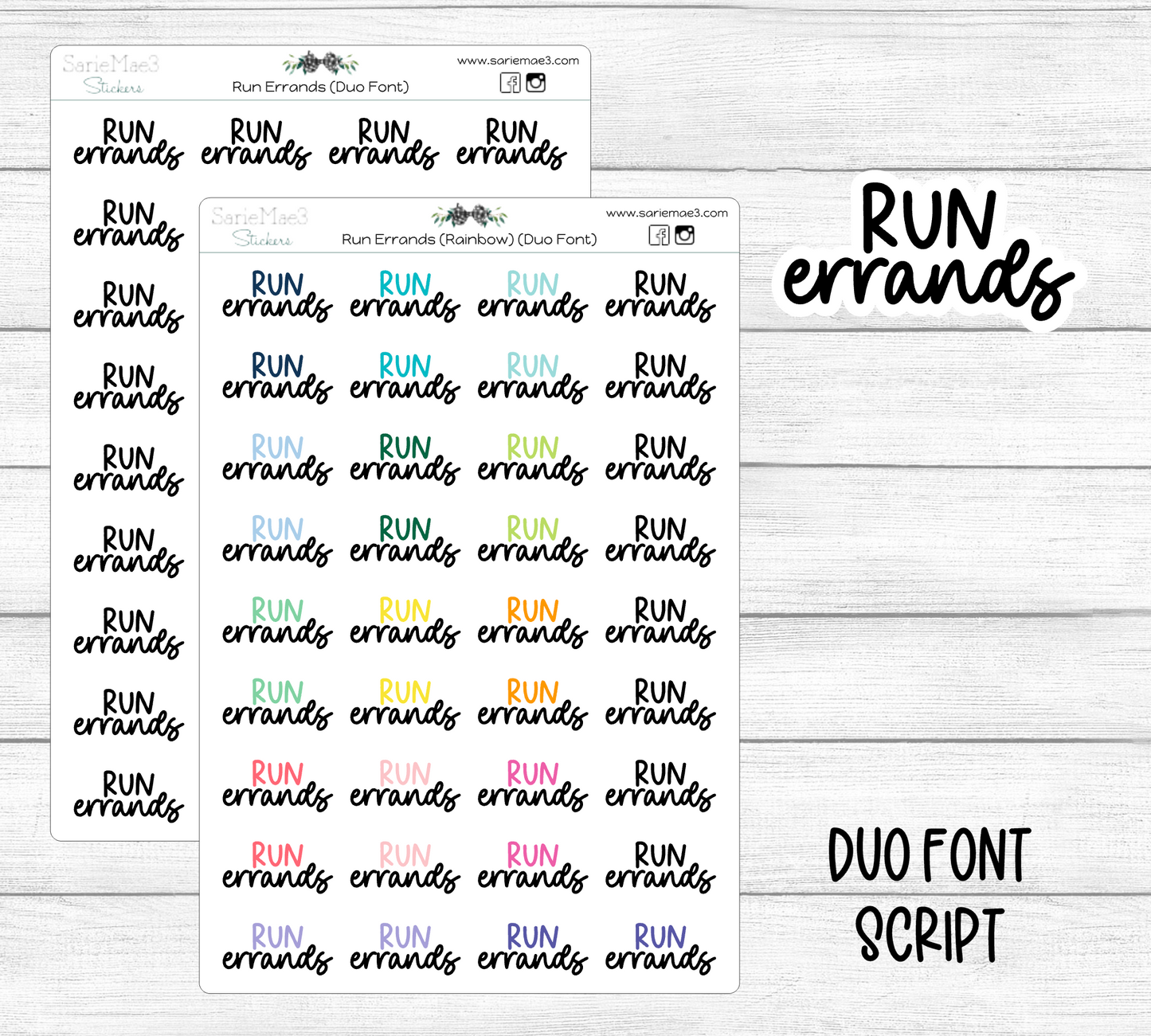 Run Errands (Duo Font)