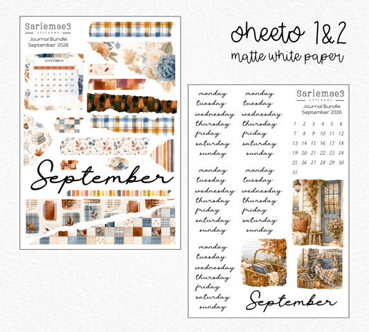 September Journal Bundle (20% off) LIMITED TIME! Available 8/1-8/31