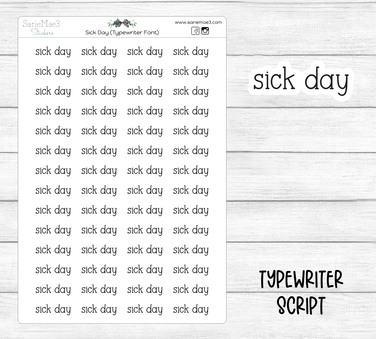 Sick Day (Typewriter)