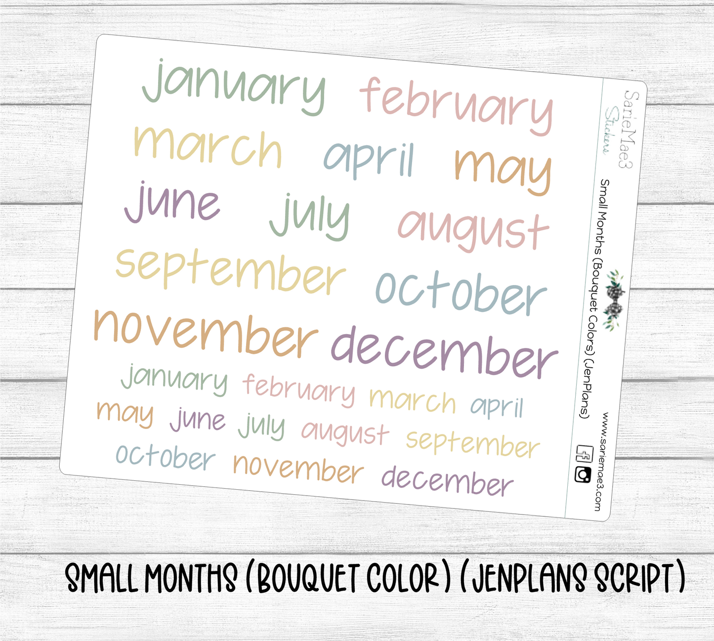 Small Months (EC Bouquet) (JenPlans)