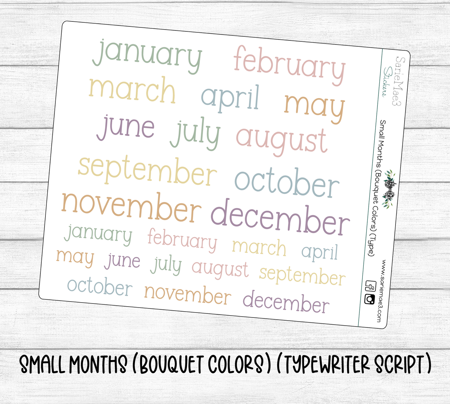 Small Months (EC Bouquet) (Typewriter)