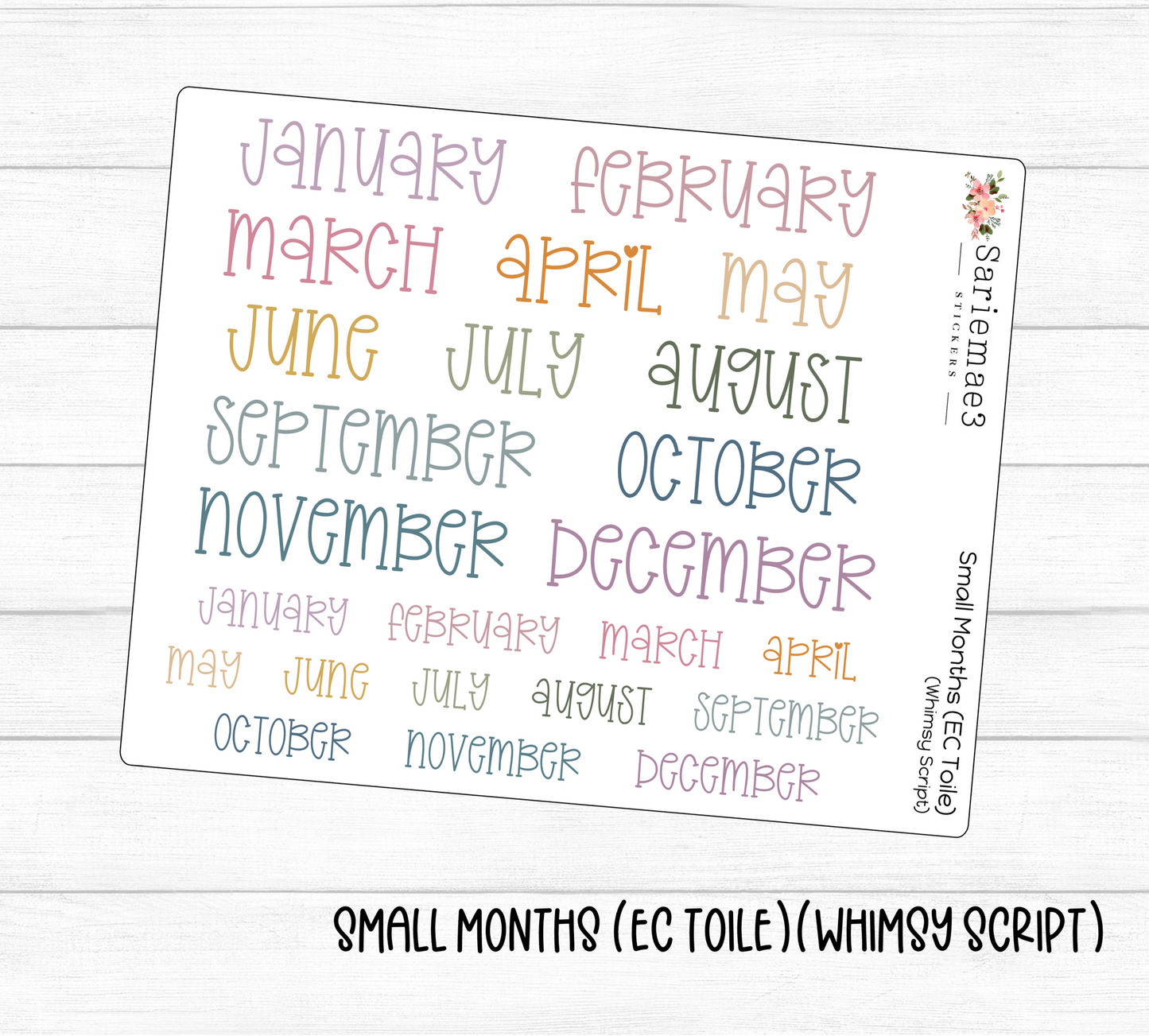 Small Months (EC Toile)(Whimsy)