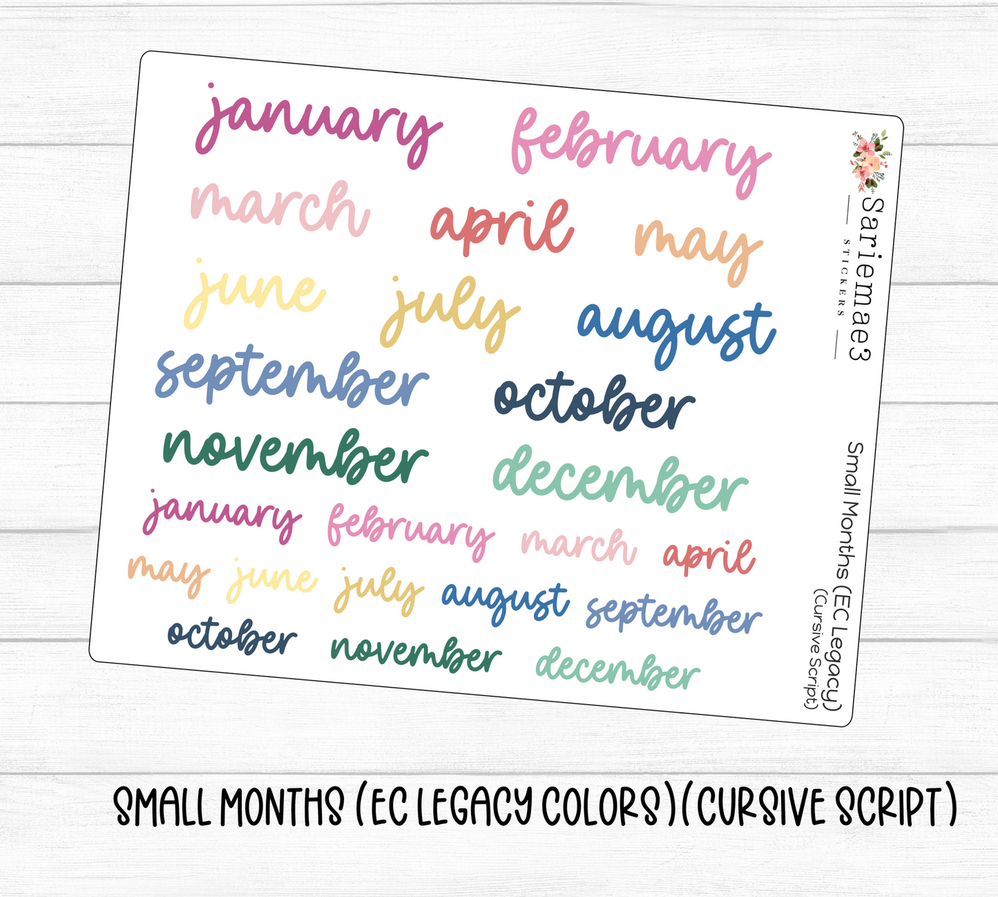 Small Months (EC Legacy)(Cursive)