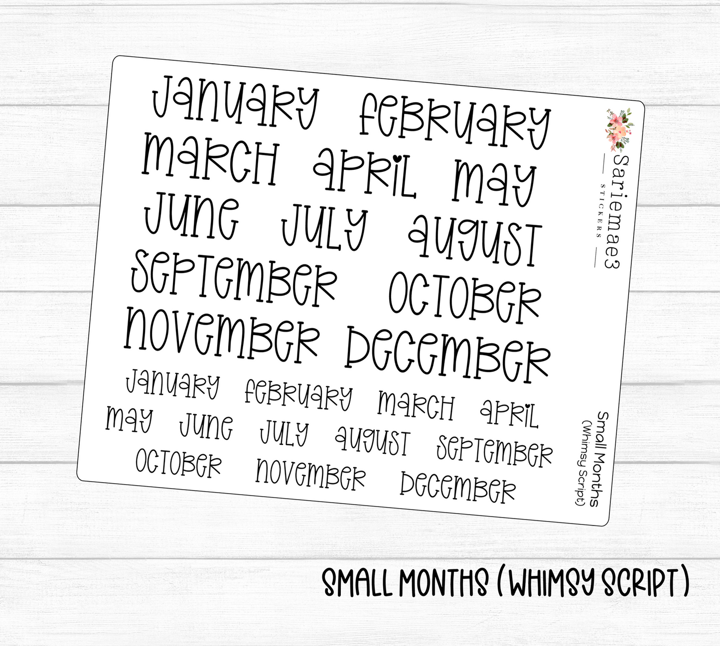 Small Months (Whimsy)