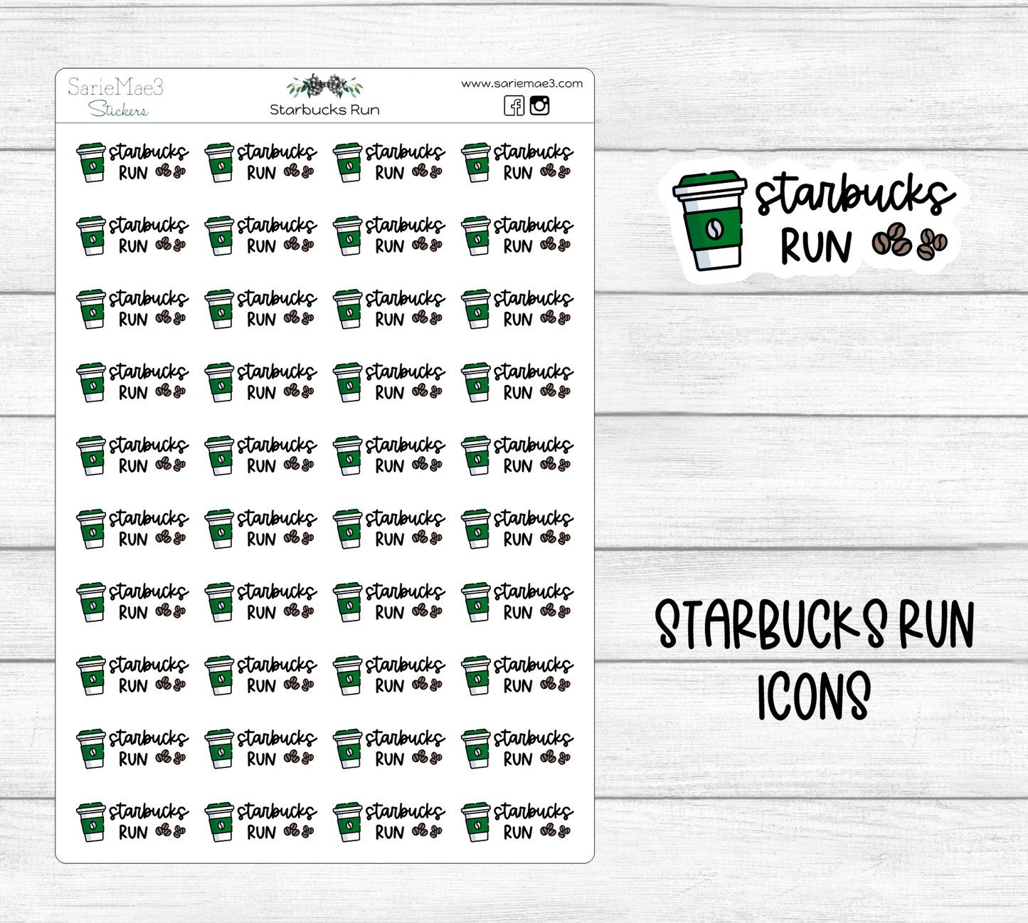 Starbucks Run Icons