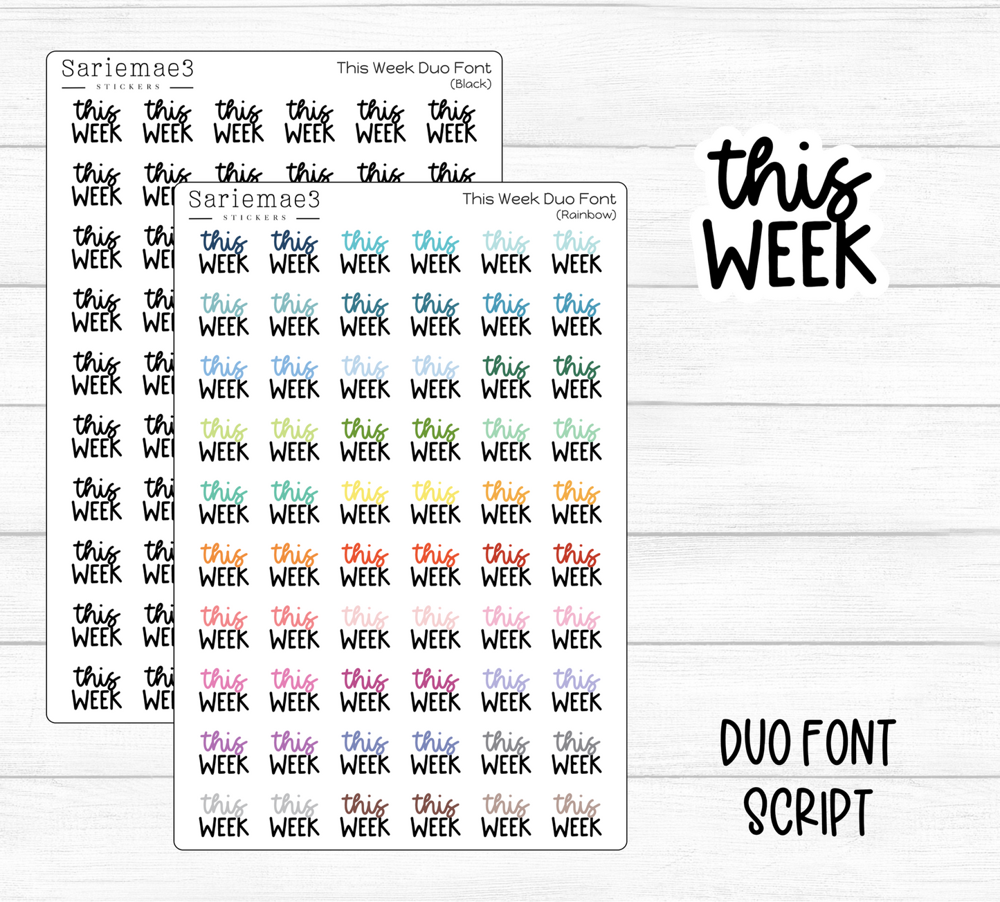 This Week (Duo Font)