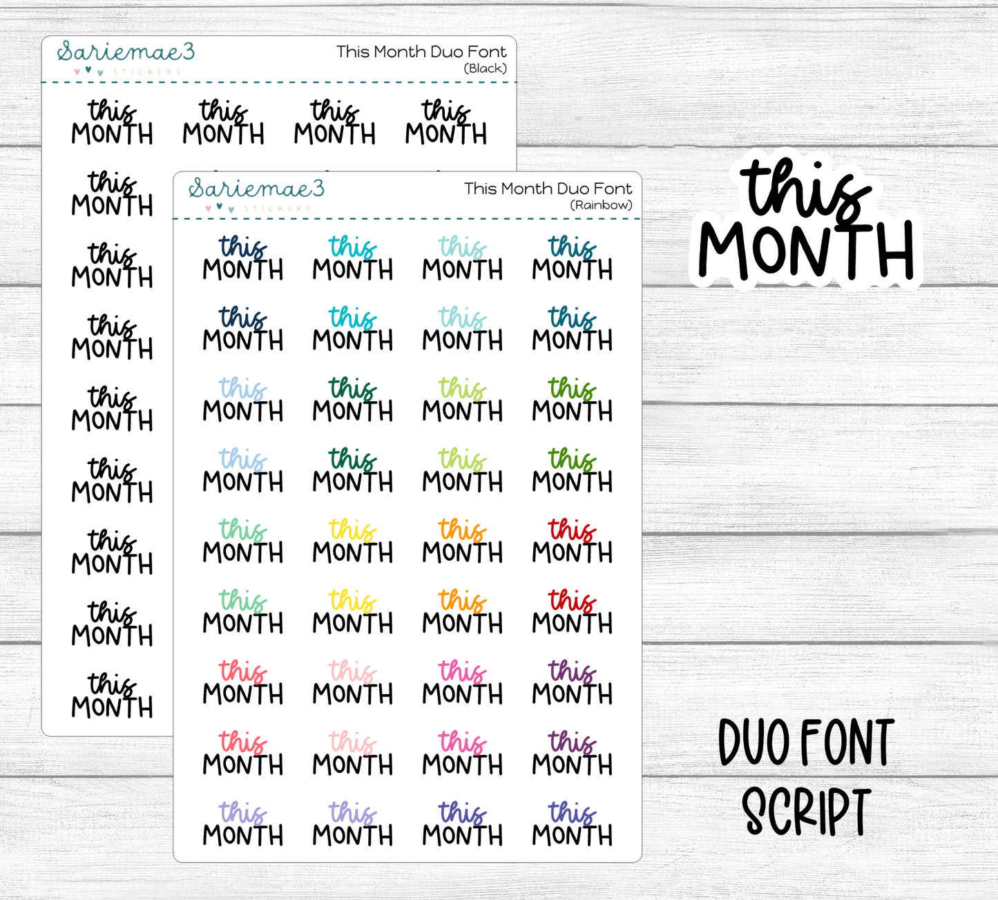 This Month (Duo Font)