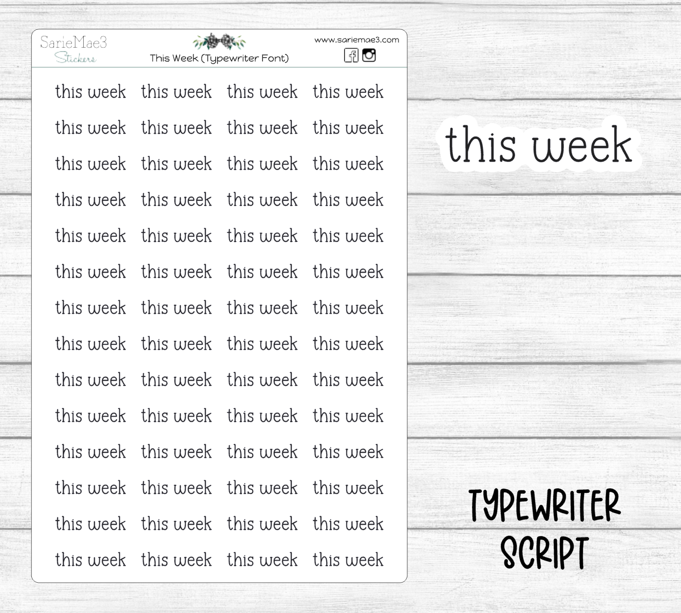 This Week (Typewriter)