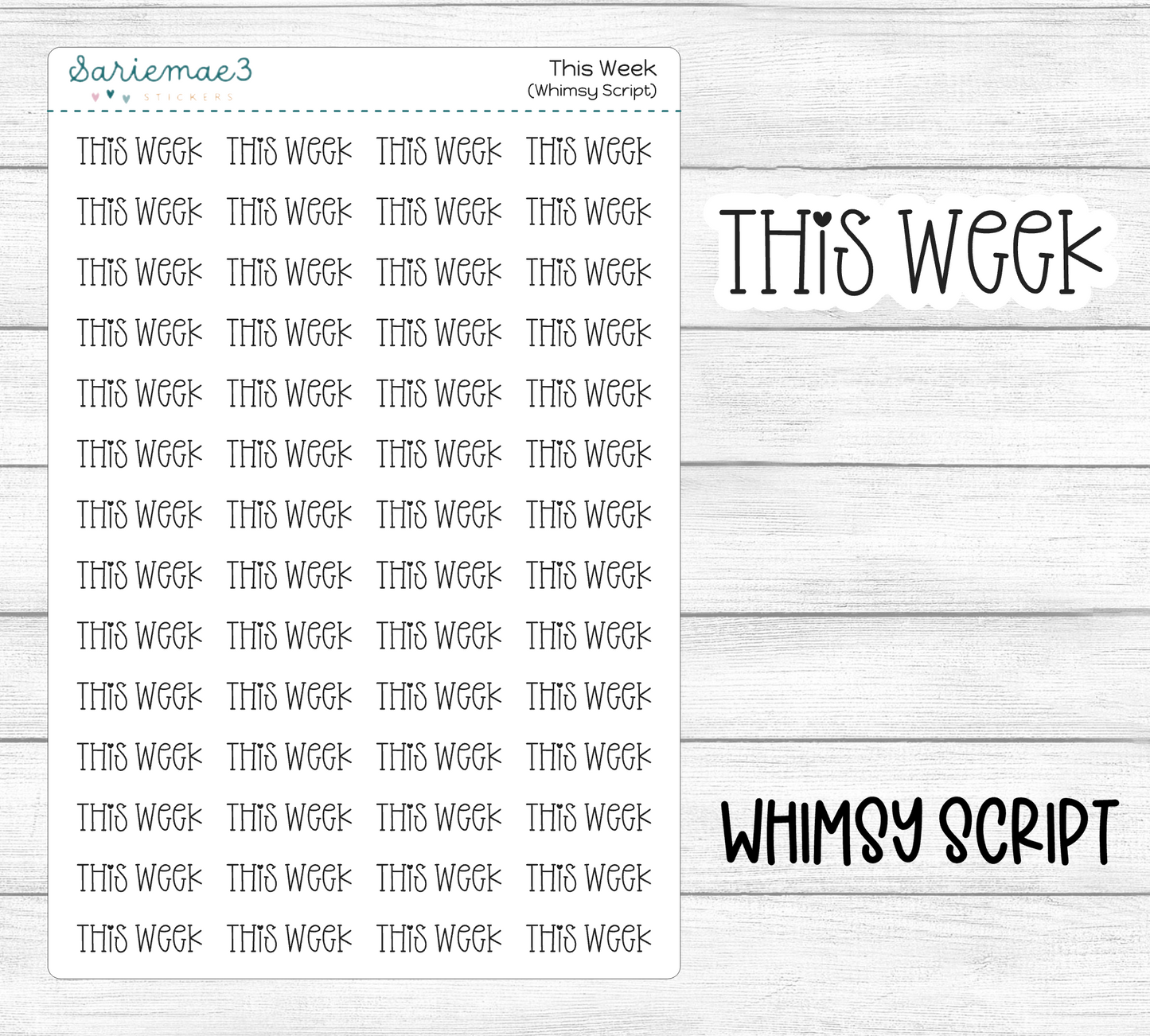 This Week (Whimsy)