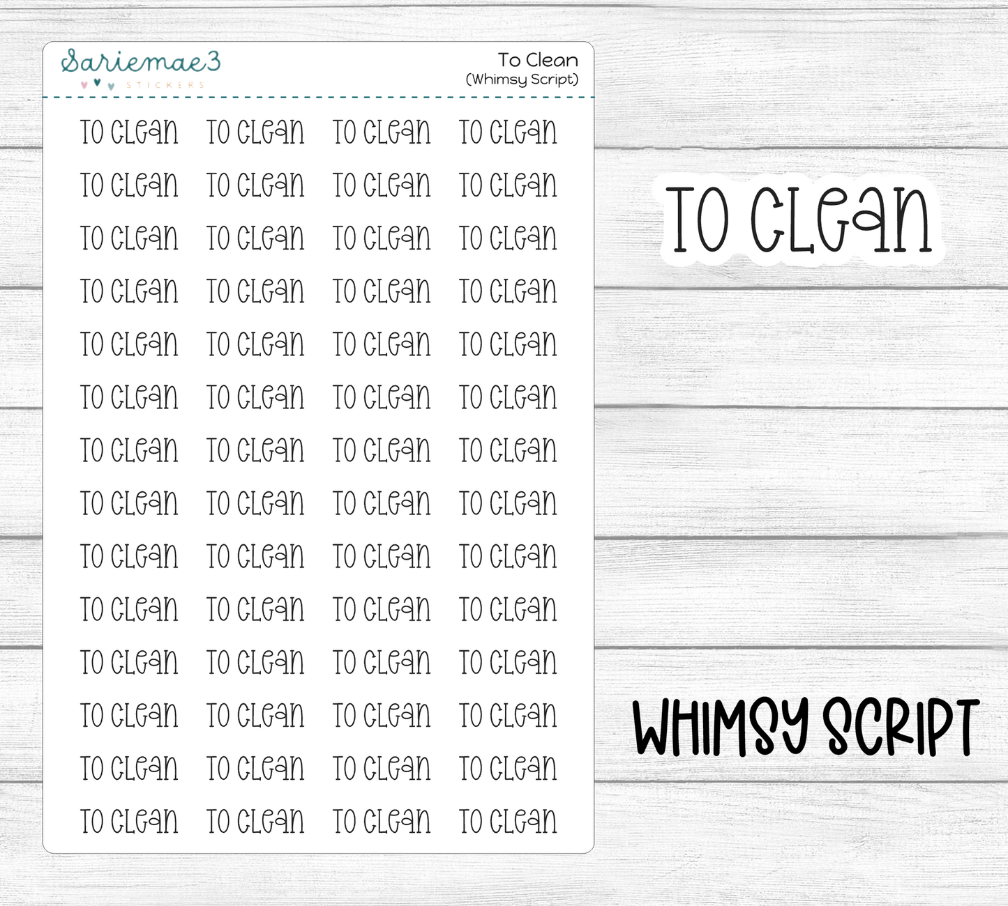 To Clean (Whimsy)